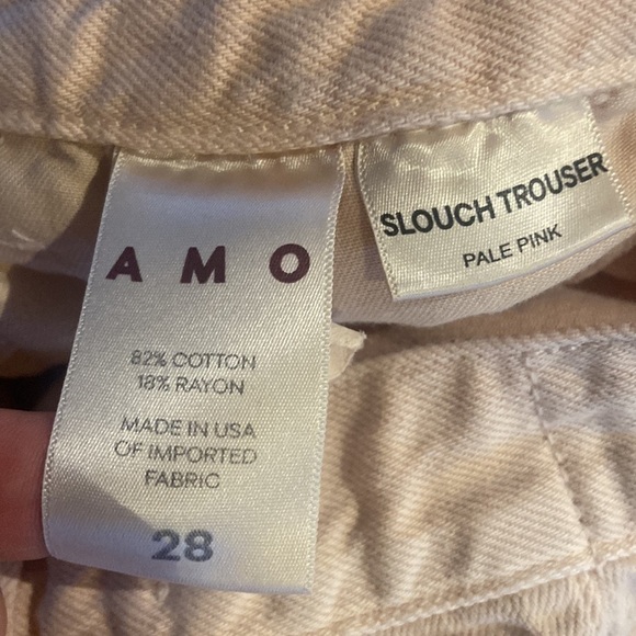 AMO Slouch Trouser in Pale Pink - Picture 14 of 15